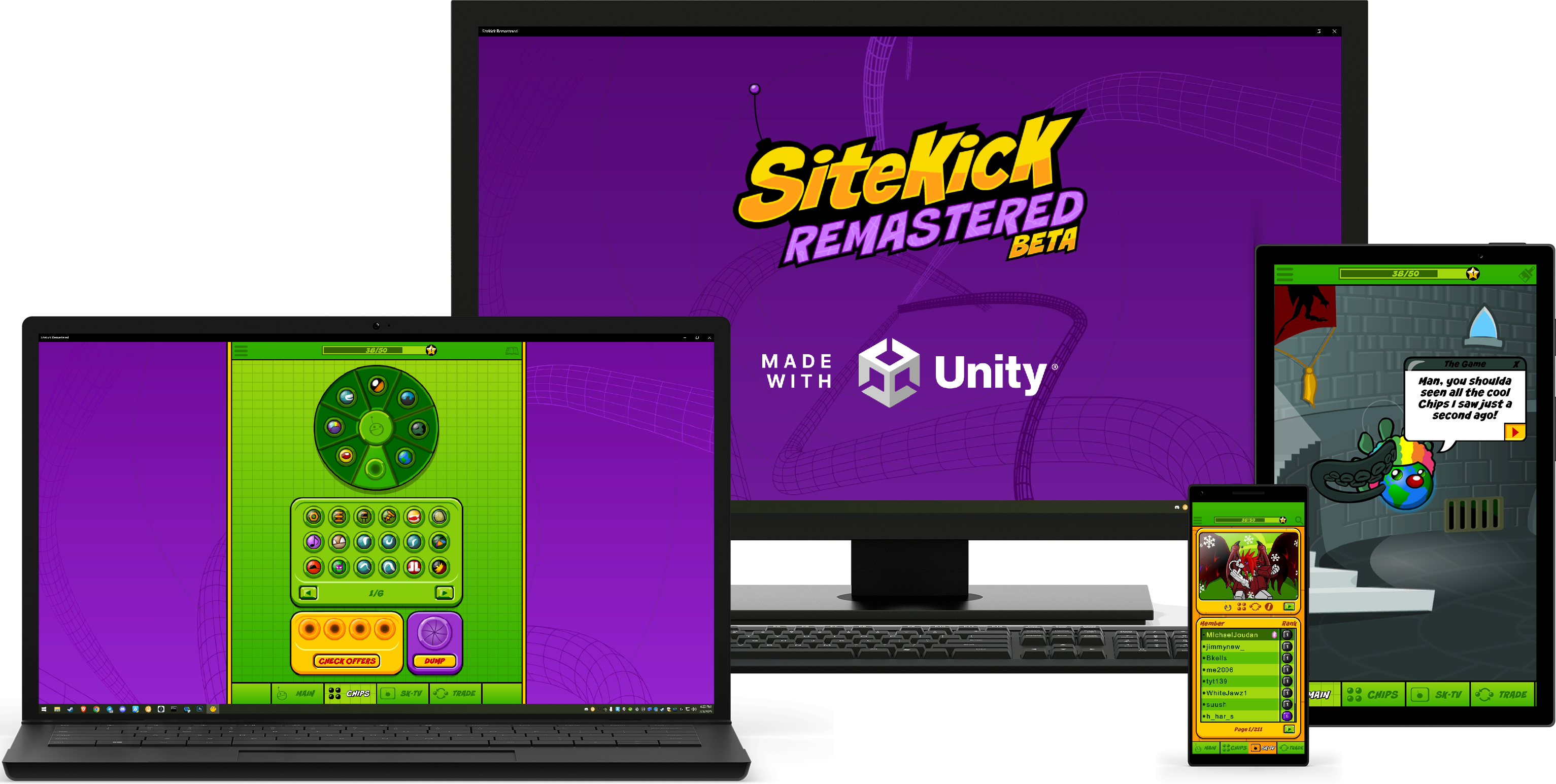 Picture of devices sitekick is available on (Mobile, Desktop, Smart Fridge, etc.)